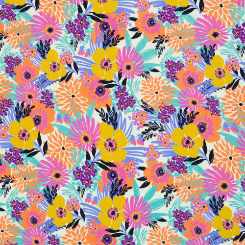 Viskose- Webware - Julia - Blumen